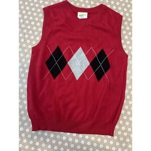 Red Sweater Vest Boys Size Medium‎ 7-8